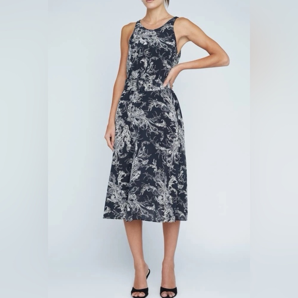 L'AGENCE "Seridie" Luxe Silk Snake Print Bias Cut Midi Slip Dress 2